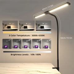 Double Single Head Led Clip Desk Lamp Dimmable Computer Table Lamps Monitor Light Architect Table Lamp for Office Reading Lights