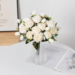 30CM Artificial Flowers Silk Peony Bouquet Festival Vases for Decoration Craft Home Garden Living Room Wedding Accessories props Home Decor, Plants & flowers