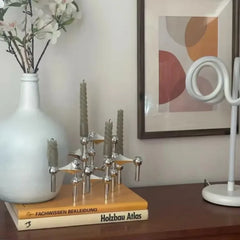 Vintage Candlestick Holders Small Stand Nordic Metal Candlestick for Stick Skinny Candelabra Set for 3 Candles Living Room Decor