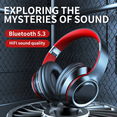 Shoumi Newest Wireless Headphones Bluetooth Earphones Large Headset Helmets with Mic Support TF-Card Mp3 Play display screen