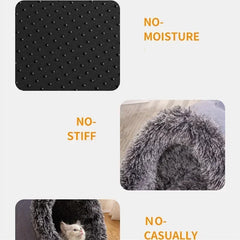 Dog/Cat  Kennel Comfortable Fall and Winter Striped Long Hair Portable Nest Warm Thickened Pet Kennel Pet Kennel Anti-scratch Pet Shop
