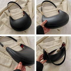 Luxury Moon-Shaped Shoulder Bag for Women – Elegant Handbag