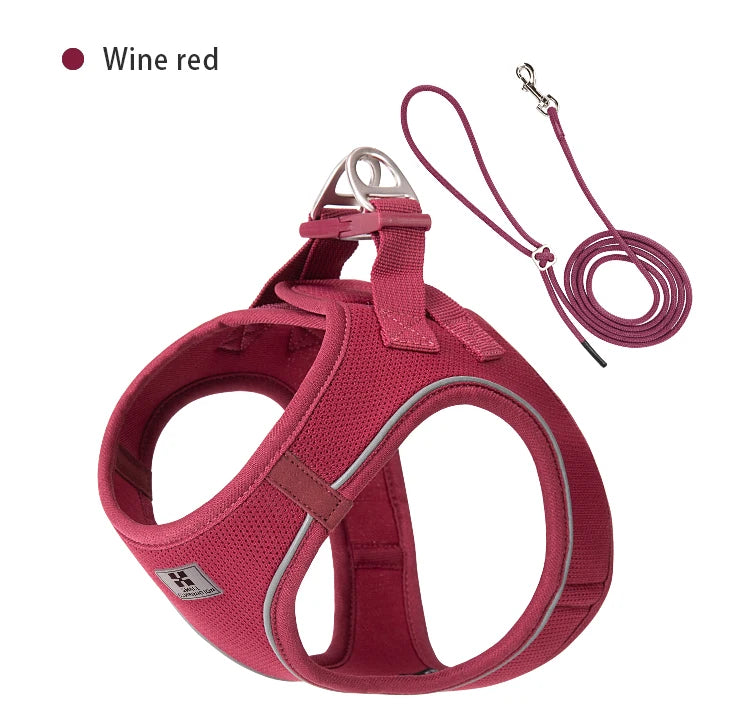 Dog Harness Leash Set for Small Medium Dog Adjustable Reflective Puppy Cat Harness pet Vest Chihuahua Dachshund Outdoor Walking Pet Shop