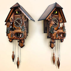 Classic Vintage Cuckoo Clock Retro Wood Unusual Creative Wall Clock With Pendulum Customize Reloj Digital Pared Household Goods