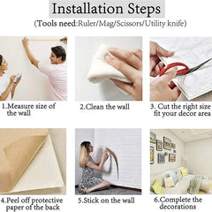 3D Foam Brick Wallpaper – Self-Adhesive Waterproof Roll
