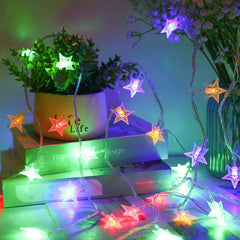 Muslim Ramadan Festival Supplies Star LED Light String Battery Powered EID Mubarak Ornaments Ramadan Decoration for Home Party