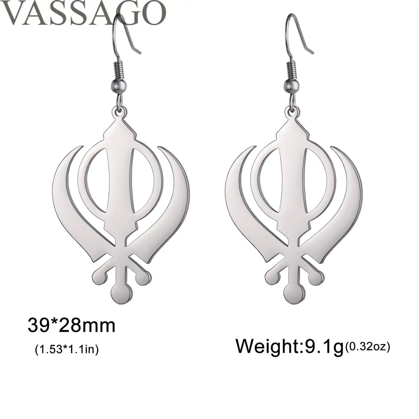 Sikhism Necklace Sikh Khanda Sword Necklace for Women Men Stainless Steel Sikhs Necklaces Sword Symbol Pendant Religious Jewelry