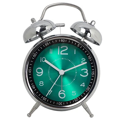 Iron Art Student Small Alarm Clock Children's Silent Fashion Table Clock Desktop Creative Glow Pointer Quartz Watch