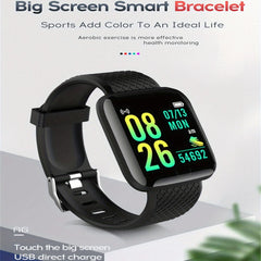 D13 Smart Watch Men Women 116 Plus Sports Mode Running Track Fitness Smart Band Message Reminder Smart Bracelet For Android IOS