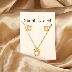 2PCS Stainless Steel Love Heart Pendant Necklaces – No Fade Jewelry Shipping Gold Color