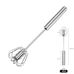 Stainless Steel Semi-Automatic Hand Push Whisk (10–14”)