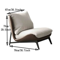 Upholstered Single Corner Sofa Lounge Leisure Armless Lazy Chair Comfy Accent Chair for Living Room Bedroom Reading Room Recliner-Living Room Furniture