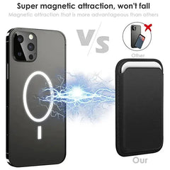 Original for Magsafe wallet Magnetic Card holder Case For iPhone 13 17 16 15 12 14 Pro Max Samsung Leather Bag With Box Cover