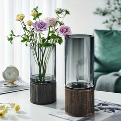 Light Luxury Simple Retro Vase Decoration Creative Primary Color Glass Water Nourishing Vase Living Room Table Decor