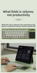 NILLKIN Foldable Bluetooth Wireless Keyboard with Touchpad Compact and Portable For ipad Tablets Smartphones and Computers