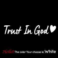 Vinyl Trust In God Carbon Sticker Cars Decal Weatherproof Auto Styling Cartoon Car Stickers Car Accessories