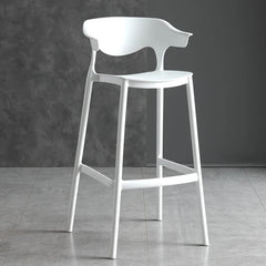 Bar Chair Household Plastic Island Backrest High Foot Dining Chair Stackable High Stool Cafe Negotiation High Stools Kitchen & Dining Furniture Bar Stools & Counter Stools