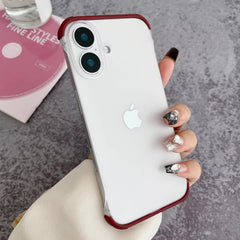 Titanium Gold matte borderless heat dissipation phone case for iPhone 16 15 14 13 12 Pro Max ultra-thin shockproof hard cover