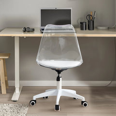 Transparent office chair, swivel chair, makeup room, rotating and lifting high stool chairs for bedroom  single chair Office Furniture