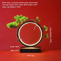 LED Light Ring Ornament Chinese-style Photography-specific Ambient Light Display Stand Creative Desktop Home Decoration Ornament