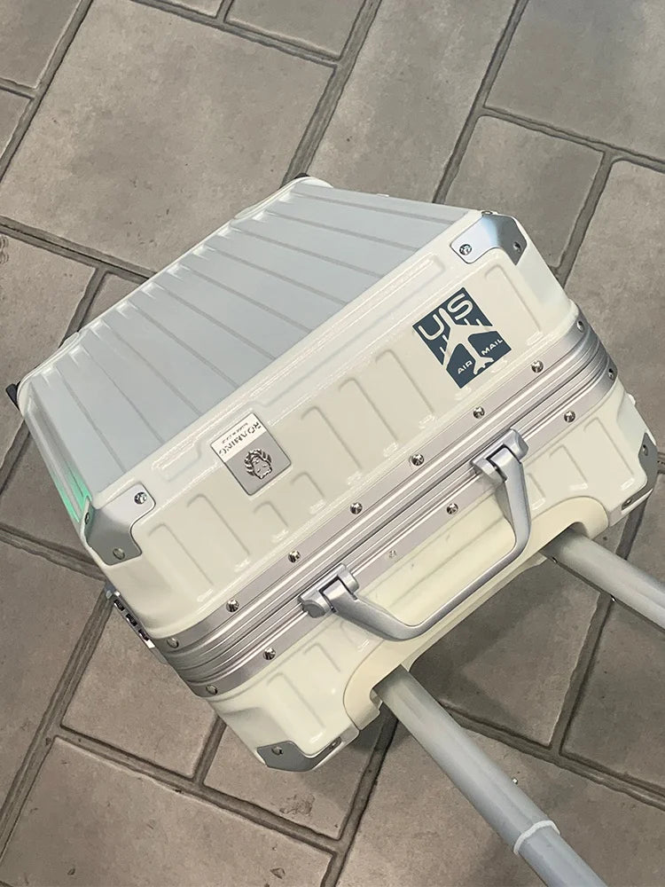 Roaming 2026 New Aluminum Frame Luggage Suitcase Travel Bag for Men And Women 20 Inch Hard  Fashion Trend Online Exclusive
