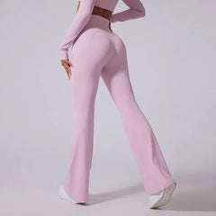 Cloud Rise Sexy Sports Leggings for Girls Long Yoga Pants Women Gym Fitness Running Loose Trousers High Waist Workout Tights