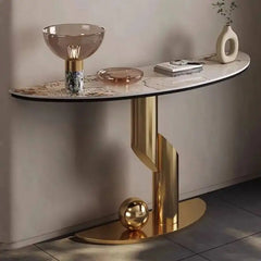 Modern Luxury Corner Table Hallway Metal Salon Unique Console Table Mid Century Entryway Mesa Para Sala Living Room Furniture