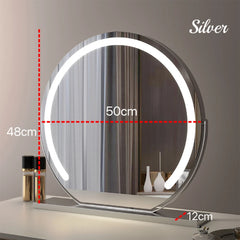 Vanity Makeup Mirror with Lights Detachable 15x Magnification 3 Color Lighting Modes Touch Screen Control 360°Rotation