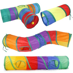 Cat Tunnel Tube Kitty Tunnel Bored Cat Pet Toys Peek Hole Toy Interactive for Indoor Cats Exercise Fun Reduce Anxiety Durable Pet Shop