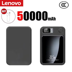 Lenovo 2026 200000mAh Magnetic Wireless Power Bank Portable Fast Charger For Magsafe Auxiliary Battery For iphone Huawei Samsung