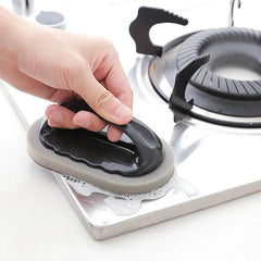 Magic Emery Sponge Brush Wipe Eraser Cleaner Kitchen Bath Rust Strong Decontamination Cleaning Tools With Handle Household Tools Kitchen Tools, Kitchen Cleaning