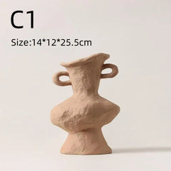 Hydroponics Nordic Style Simple Flower Pot, Ceramic White Vases, Table Accessories, Bathroom Aesthetic Room Home Decor
