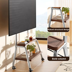 BEISHI NEW Mobile TV Stand for Most 32-75 Inches TVs Portable Floor TV Stand with Locking Wheels ocking Wheels up to 110 Lbs Living Room Furniture