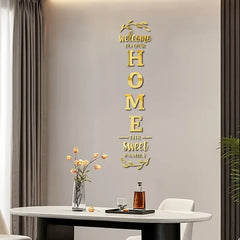 English Letters Home Letter Signs Acrylic Mirror Wall Art Stickers Wall Decorations for Living Room Bedroom Home Decor Wall Decals