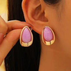 Elegant Dripping Oil Earrings – Luxury Women’s Fashion Jewelry