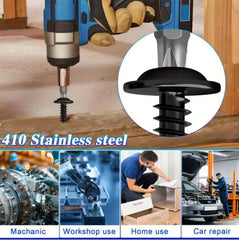200/50PCS Black Stainless Steel Self-tapping Screws Round Flat Head Drill-Tap Screw Cross Phillips Fasteners Hardware 13/19/25mm