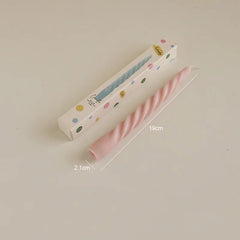 Ins Style Thin Spiral Long Rod Candle Scented Candle Aromatherapy Soy Wax Candles Wedding Birthday Candle Party Home Decoration