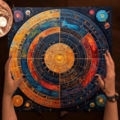 Tarot Tablecloth Mandala Flower Of Life Altar Cloth For Divination Meditation Circle Galaxy Tarot Mat Spiritual Oracle Card Pad
