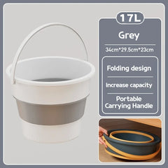 5/10/17L Portable Folding Bucket Multifunctional Thickened Silicone Bucket for Car Washing and Fishing Camping Folding Bucket