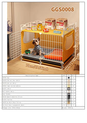 Dog Cage with Tray for Small Dogs Like Pomeranian, Teddy, Bichon, Pet Kennel for Autumn and Winter, Warm Dog Bed for Small Dogs with Separate Toilet Pet Shop