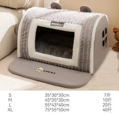 Autumn and Winter Dog Thousand Birds Grid Drawer Dog Kennel Large Dog Large Dog Kennel Deep Sleep Cat Kennel Pet Kennel Pet Shop