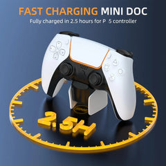For PS5 Controller Mini Charging Dock Fast USB Charge Station for PlayStation 5 DualSense Edge Controller with Charger Indicator