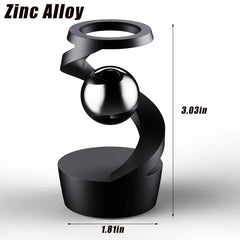Desktop Rotating Gyroscope Finger Fidget Spinner Toy All Aluminum Alloy Spinning Gyro Silver Metallic Accents For Adults Gift