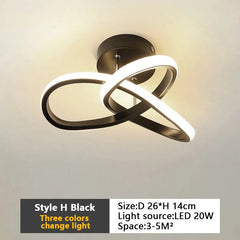 Modern Baked Enamel Finish LED Ceiling Lamp 3 Color Temperature Corridor Lights Balcony Lamps Bedroom Living Room 110V-240V