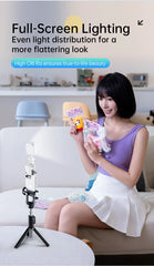 Portable LED Selfie Fill Light Photography Adjustable Brightness Mobile Led Light Clip For Phone Laptop Tablet Meeting Make Up