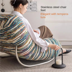 XD Caterpillar Corner Sofa Togo Balcony Casual Single Chair Living Room Internet Famous Wrought Iron Retro Rocking Chair Lazy Sofa Living Room Furniture