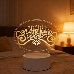 Muslim Ramadan Festival Supplies Neon Lamp USB Operated 3D Acrylic LED Night Light EID Mubarak Ornaments Bedroom Home Decor