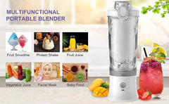 New Portable Blender 600ML Electric Juicer Fruit Mixer 4000mAh USB Rechargeable Smoothie Mini Blender Personal Juicer Colorful