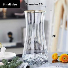 Creative Simple Original Color Glass Flower Vase Transparent Water Fre Flowers Lilies Nordic ular Living Room Home Decor