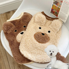 1.5-11.5kg Winter Dog Clothing Soft Plush Teddy Bear Sweater Vest Warmth Pets Cute Clothes Teddy Schnauzer Clothes Pet Shop Pet Clothing
